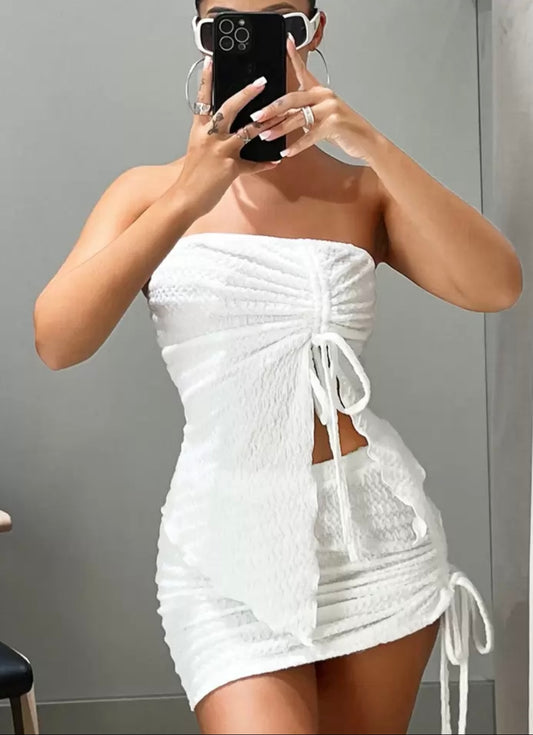 Sleeveless Top & Bottom Skirt Set