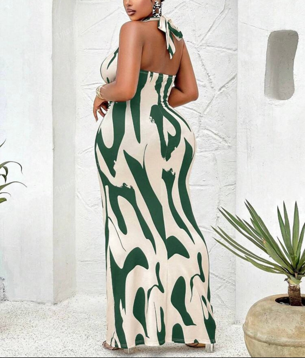 Elegant Plus Size Long Strapless Dress