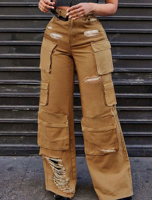 Khaki Fashion Cargo Pants