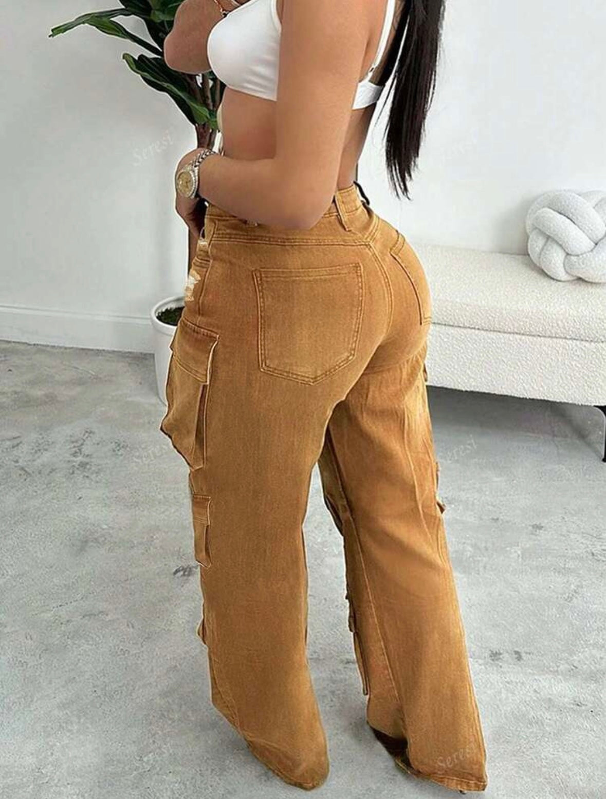 Khaki Fashion Cargo Pants