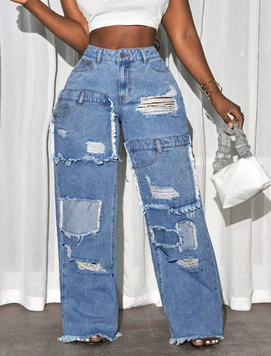 Plus Size Wide Leg Jeans