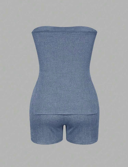 Strapless Two-piece Short Set