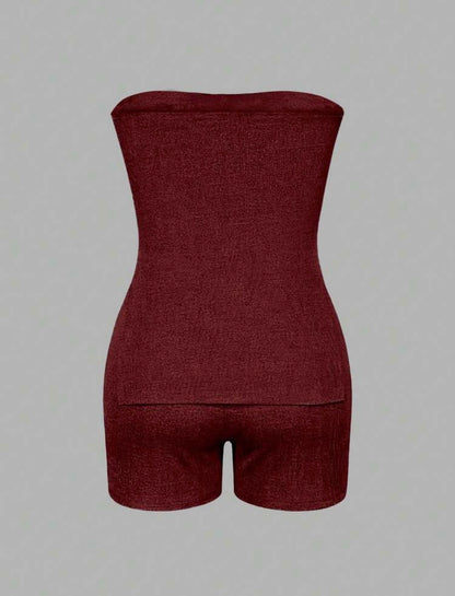 Strapless Two-piece Short Set
