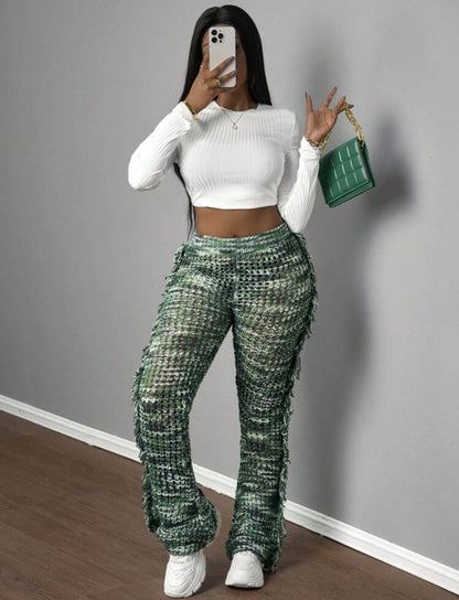 Knitted Tassel Autumn Pants
