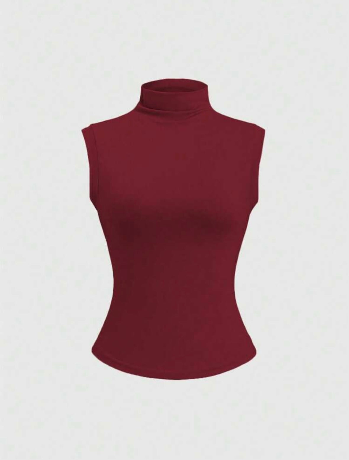 Classy Sleeveless Turtle-neck Tank Top