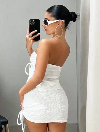Sleeveless Top & Bottom Skirt Set
